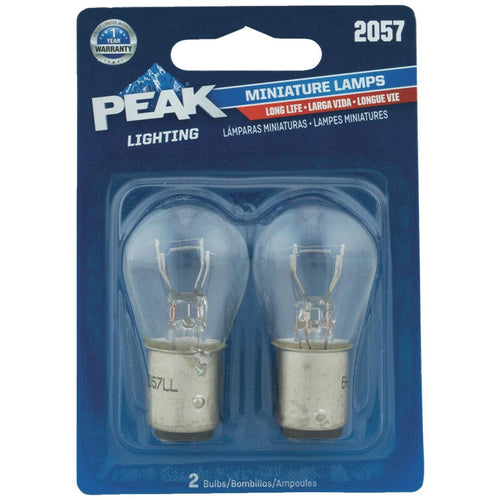 PEAK 2057 12.8/14V Mini Incandescent Automotive Bulb (2-Pack)