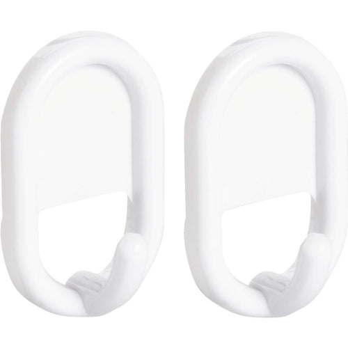 InterDesign Utility White Plastic Adhesive Hook (2-Pack)