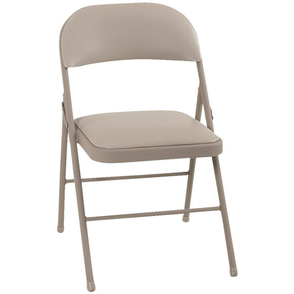 COSCO Beige Vinyl Folding Chair