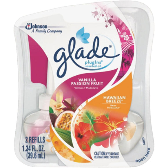 Glade PlugIns Passion Fruit/Hawaiian Breeze Scented Oil Air Freshener Refill (2-Count)