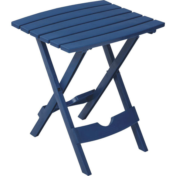 Adams Quik-Fold Patriotic Blue 15 In. x 17.5 In. Rectangle Resin Folding Side Table