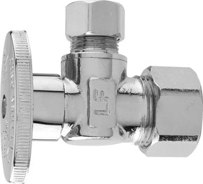 Keeney 2622PCLF Chrome Lead Free Quarter Turn Angle Valve 5/8 x 3/8 O.D. in. (5/8 x 3/8)