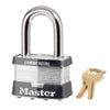 Master Lock Laminated Padlocks 2in (51mm) Wide Laminated Steel Pin Tumbler Padlock with 1-1/2in (38mm) Shackle, Keyed Alike (1-1/2)