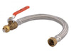 SharkBite® Flexible Braided Stainless Steel Water Heater Supply Connectors (U3088FLEX18BVLF - 18 3/4 SS FLEX HOSE FIP x SharkBite® BV)