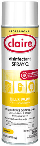 Claire 17 Oz Disinfecting Lemon Scented Aerosol Spray (17 oz.)